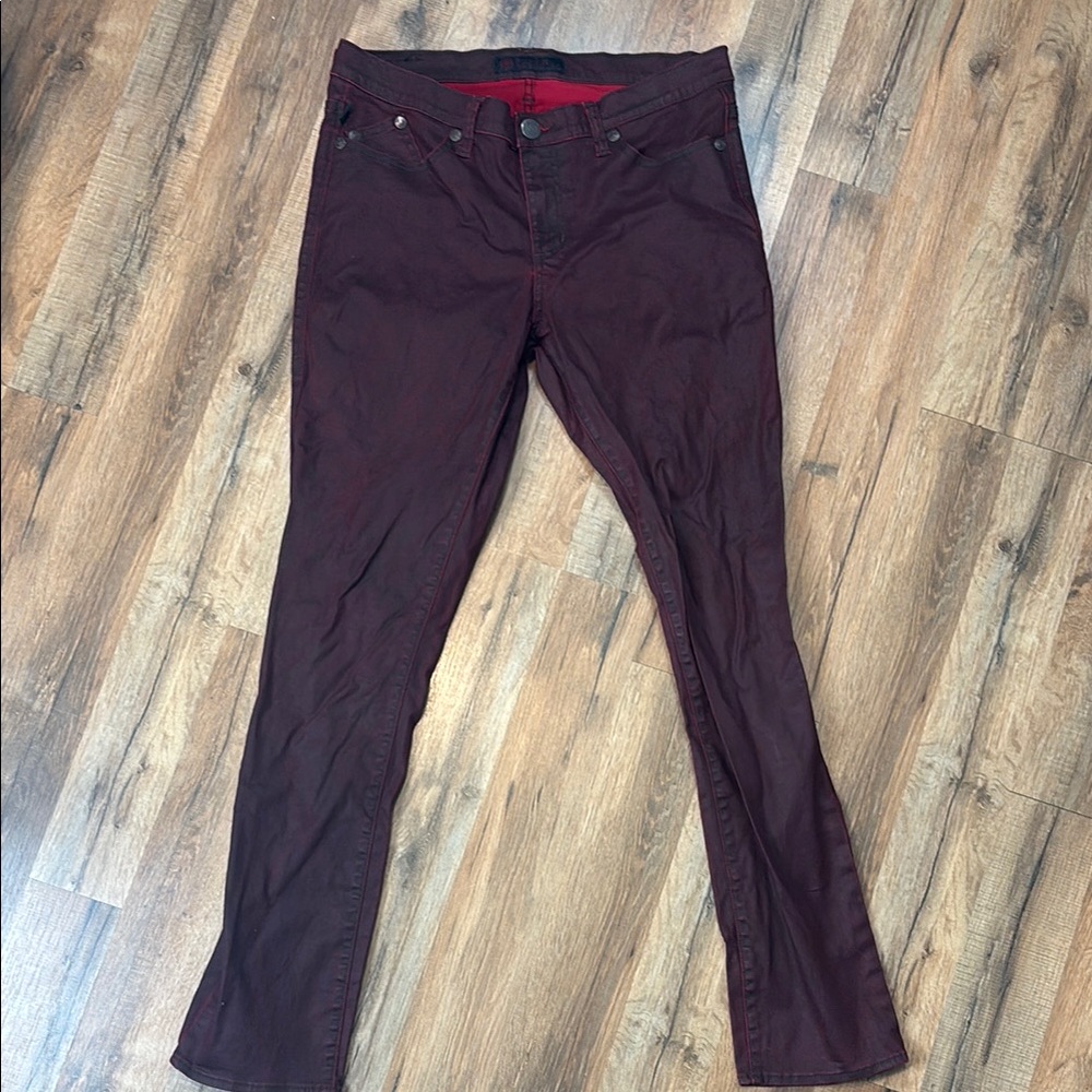 Rock & Republic Jeans Womans 14M Berlin Red Mid Rise Skinny Fit Stretch‎